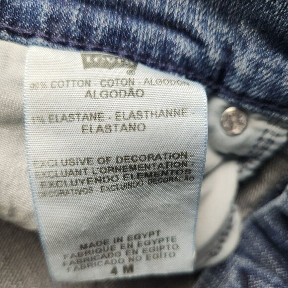 Levi's 515 Bootcut Jeans Women's 4 M Stretch Denim Pants Blue Medium Wash Flare - Picture 10 of 11